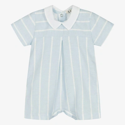 Everything Must Change Baby Boys Blue Cotton & Linen Shortie