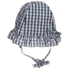 EVERYTHING MUST CHANGE BABY GIRLS BLUE CHECK SUN HAT