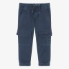 EVERYTHING MUST CHANGE BOYS BLUE COTTON CARGO TROUSERS