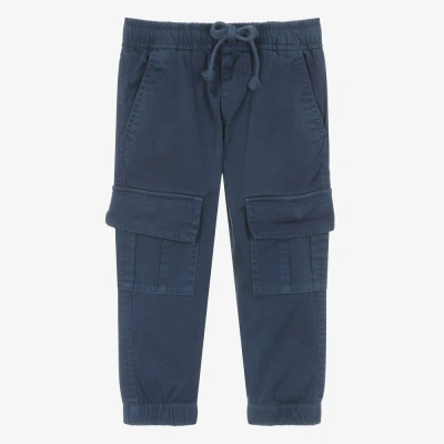 Everything Must Change Kids' Boys Blue Cotton Cargo Trousers