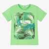 EVERYTHING MUST CHANGE BOYS GREEN COTTON JUNGLE JEEP T-SHIRT