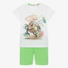 EVERYTHING MUST CHANGE BOYS GREEN COTTON SHORTS SET