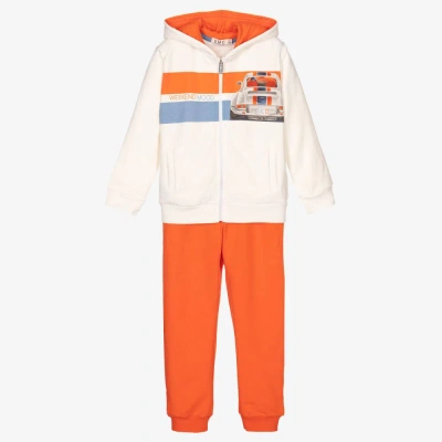 Everything Must Change Babies' Boys Ivory & Orange Tracksuit