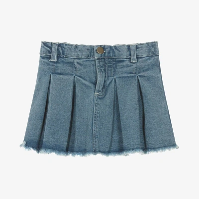 Everything Must Change Kids' Girls Blue Denim Pleated Skirt