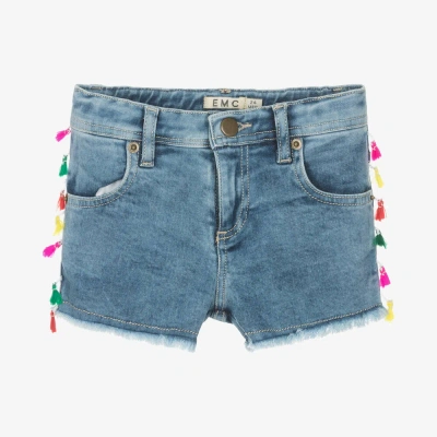 Everything Must Change Kids' Girls Blue Denim Tassel Shorts