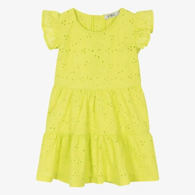 Everything Must Change Kids' Girls Green Broderie Anglaise Butterfly Dress