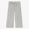 EVERYTHING MUST CHANGE GIRLS IVORY & BLUE STRIPED COTTON TROUSERS