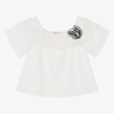 Everything Must Change Kids' Girls Ivory Cotton Blouse In White