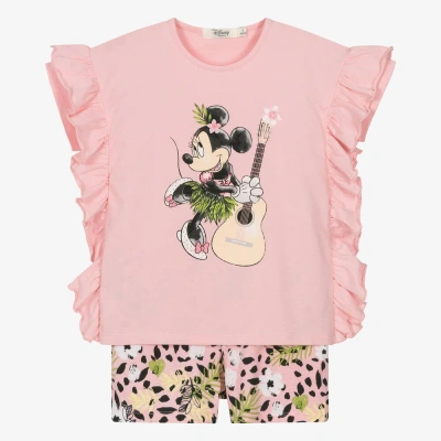 Everything Must Change Kids' Girls Pink Cotton Disney Shorts Set