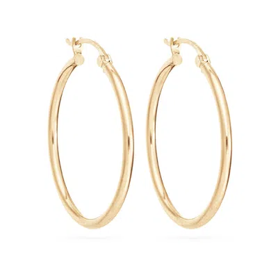 Evesaddiction 14k Gold 1" Hoop Earrings