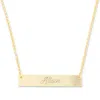 Evesaddiction 14k Gold Bar Nameplate Necklace In Gold
