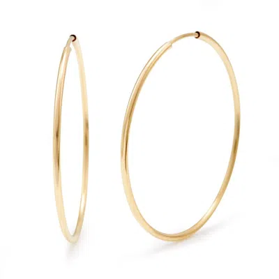 Evesaddiction 14k Gold Filled 1.5 Inch Hoop Earrings