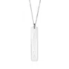 Evesaddiction 14k White Gold Vertical Name Bar Necklace In Silver
