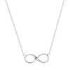 Evesaddiction 2 Stone Custom Sterling Silver Infinity Birthstone Necklace In Silver