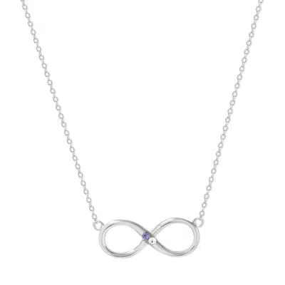 Evesaddiction 2 Stone Custom Sterling Silver Infinity Birthstone Necklace