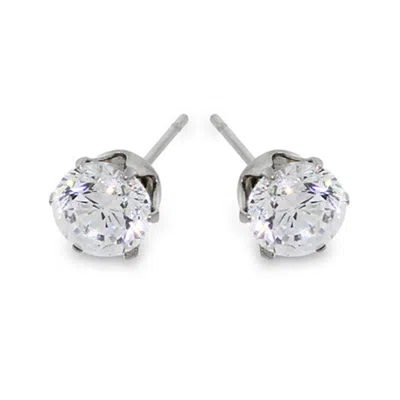 Evesaddiction 3/4 Carat Sparkling Brilliant Cut Cz Studs In White