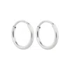 Evesaddiction 3/8 Inch Petite Sterling Silver Hoop Earrings In Silver