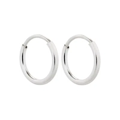 Evesaddiction 3/8 Inch Petite Sterling Silver Hoop Earrings