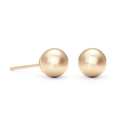 Evesaddiction 6mm 14k Gold Bead Earrings