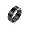 Evesaddiction 8 Mm Black Tungsten Ring With Silver Beveled Edges In Black