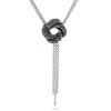 Evesaddiction Algerian Love Knot Sterling Silver Necklace In Silver