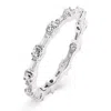Evesaddiction Baguette And Brilliant Cut Cz Stackable Ring In Metallic
