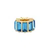 Evesaddiction Baguette Birthstone Bead Spacer - Gold / Decemeber In Blue