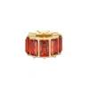 Evesaddiction Baguette Birthstone Bead Spacer In Red