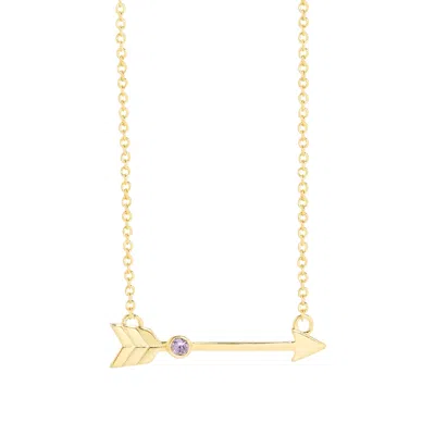 Evesaddiction Birthstone Arrow Necklace - Gold / 1