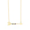 Evesaddiction Birthstone Arrow Necklace - Gold / 3 In Gold