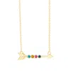 Evesaddiction Birthstone Arrow Necklace - Gold / 4 In Gold