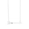 Evesaddiction Birthstone Arrow Necklace - Silver / 1 In Metallic