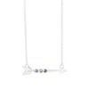 Evesaddiction Birthstone Arrow Necklace - Silver / 3 In Metallic