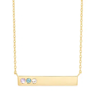 Evesaddiction Birthstone Bar Necklace - Gold / 3