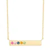 Evesaddiction Birthstone Bar Necklace - Gold / 5 In Gold
