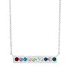 Evesaddiction Birthstone Bar Necklace - Silver / 10 In Silver