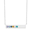 Evesaddiction Birthstone Bar Necklace - Silver / 6 In Silver