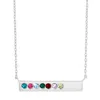 Evesaddiction Birthstone Bar Necklace - Silver / 7 In Silver