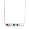 Evesaddiction Birthstone Bar Necklace - Silver / 8 In Silver