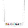Evesaddiction Birthstone Bar Necklace - Silver / 9 In Silver