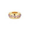 Evesaddiction Birthstone Bead Spacer - Gold / February In Gold