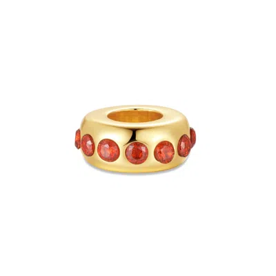 Evesaddiction Birthstone Bead Spacer In Gold