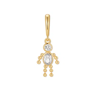 Evesaddiction Birthstone Boy Charm - Gold / April