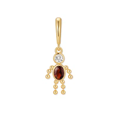Evesaddiction Birthstone Boy Charm - Gold / January