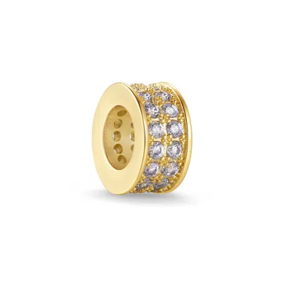 Evesaddiction Birthstone Double Row Rondelle Charm - Gold / June