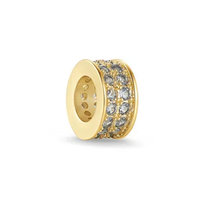 Evesaddiction Birthstone Double Row Rondelle Charm - Gold / March