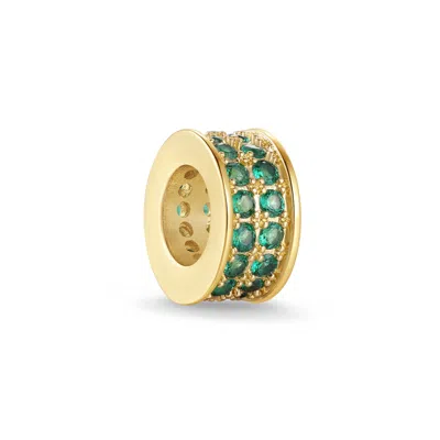 Evesaddiction Birthstone Double Row Rondelle Charm - Gold / May