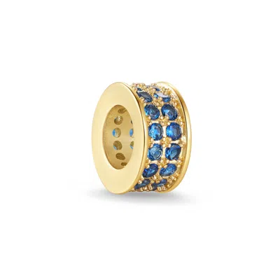 Evesaddiction Birthstone Double Row Rondelle Charm - Gold / September