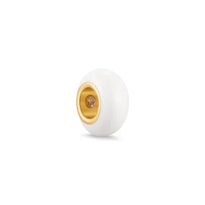 Evesaddiction Birthstone Enamel Bead - Gold / April
