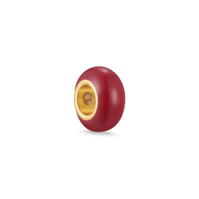 Evesaddiction Birthstone Enamel Bead - Gold / July